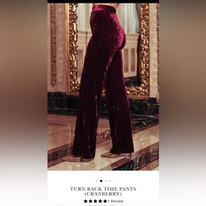 Turn back time soft velvet evening pants